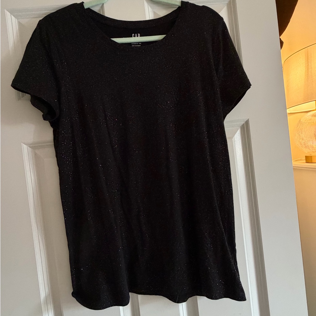 Gap Black Shine Short Sleeve Women's Tee